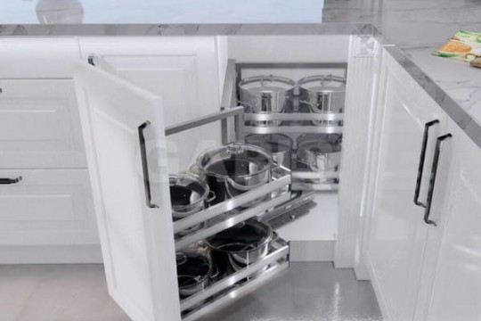 Các mẫu kệ góc inox tủ bếp thêm tiện nghi cho cuộc sống hiện đại