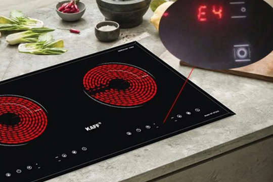 Bếp hồng ngoại báo lỗi E4: Nguyên nhân & Cách khắc phục nhanh, hiệu quả
