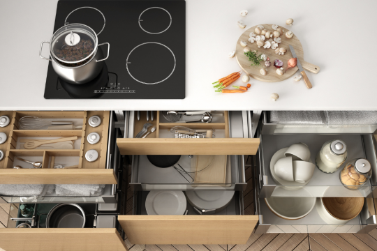 Phụ kiện tủ bếp gồm những gì? - Danh sách đầy đủ & cách chọn phù hợp