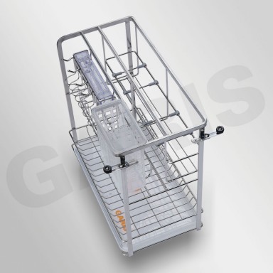 Giá dao thớt, gia vị, chai lọ, rổ nan dẹt cánh kéo GM02.25E new