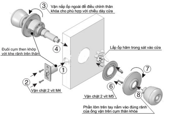 khóa tay nắm tròn