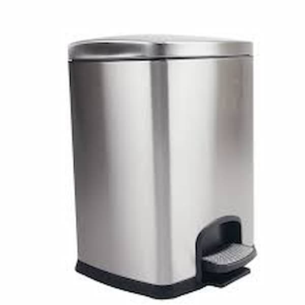 thùng rác inox đạp chân vuông