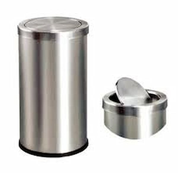 thùng rác inox nắp lật