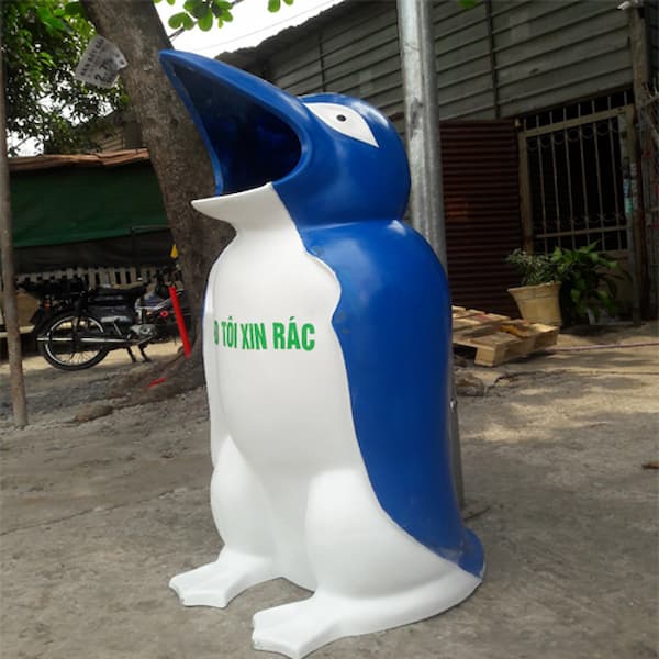 thùng rác ngoài trời