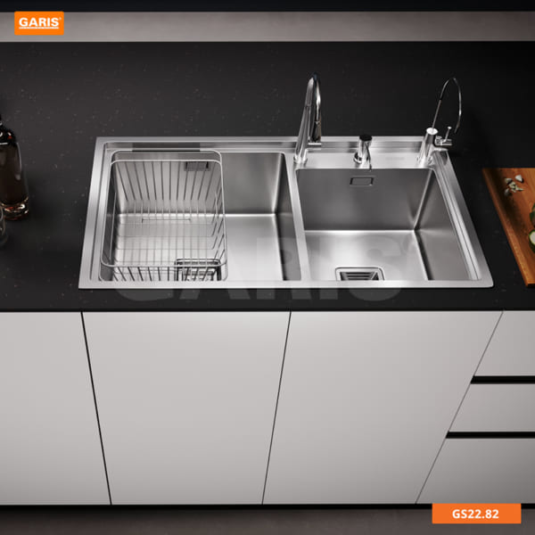 Chậu rửa bát 2 hố inox Garis GS22.82