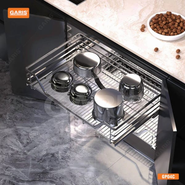 Kệ để xoong nồi thông minh cho tủ bếp dưới