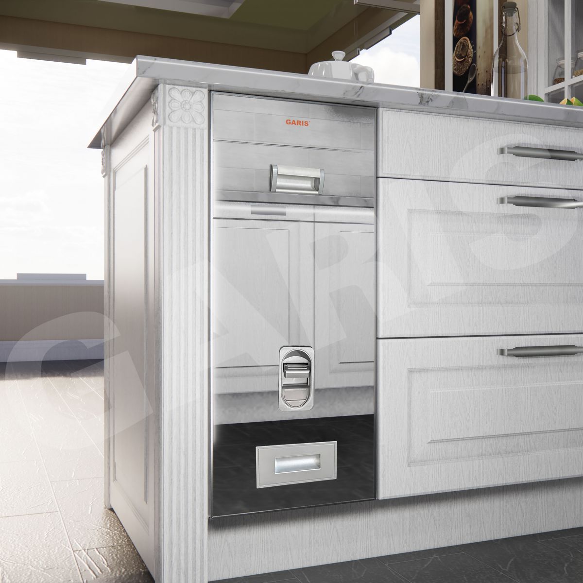 Thùng gạo mặt gương