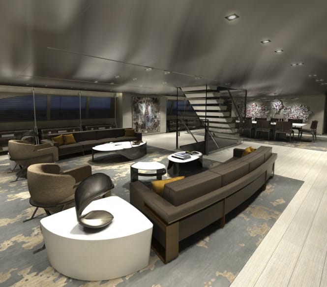 Luxury yacht SYBARIS Main Saloon Photo by PH Design 001 665x583 1